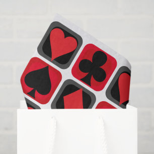 Casino Poker Card Suit Tissue Paper