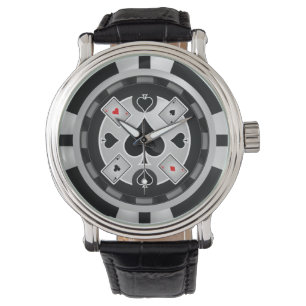 Casino Poker Chip Wall Clock Watch