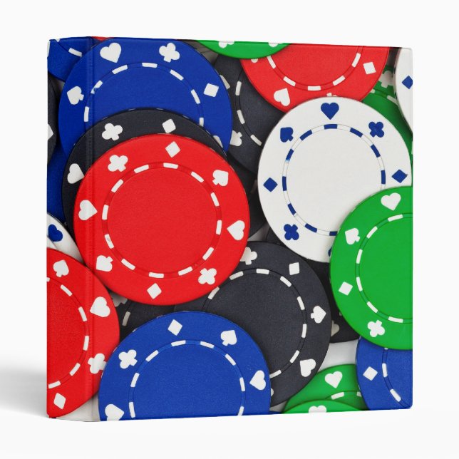 Casino poker chips 3 ring binder (Front/Spine)