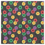 Casino Poker Chips Colorful Funky Patterned Grey Fabric