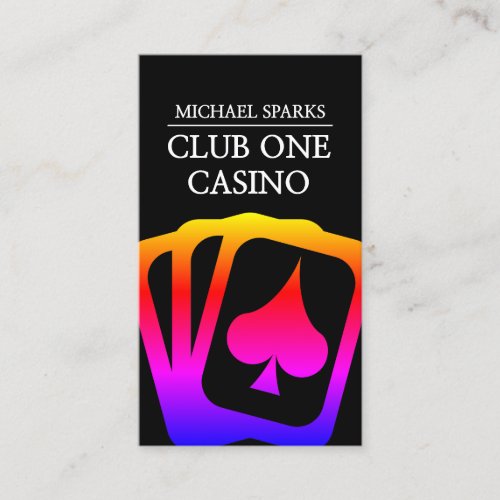 Casino Poker Dealer Entertainment Magician Business Card