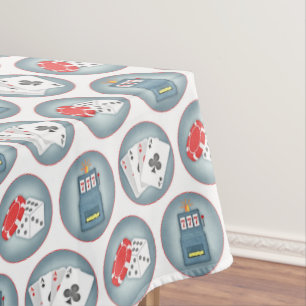 Casino Poker Gambling Playing Cards Slot Machine Tablecloth