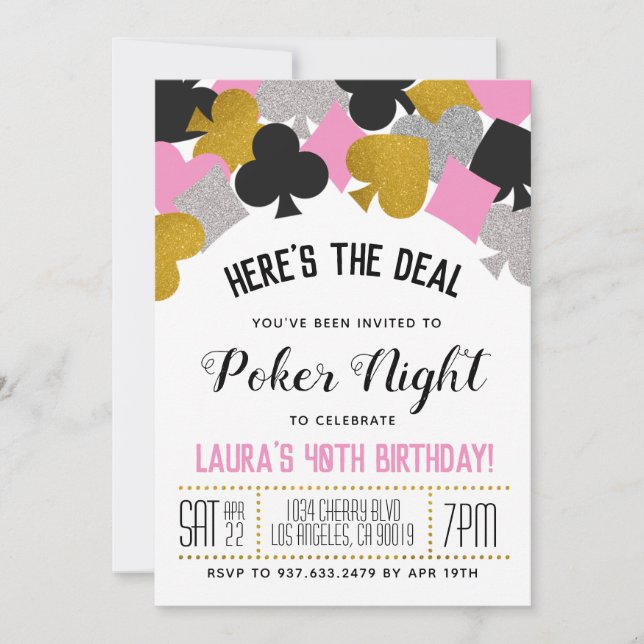 Casino Poker Invitation (Front)