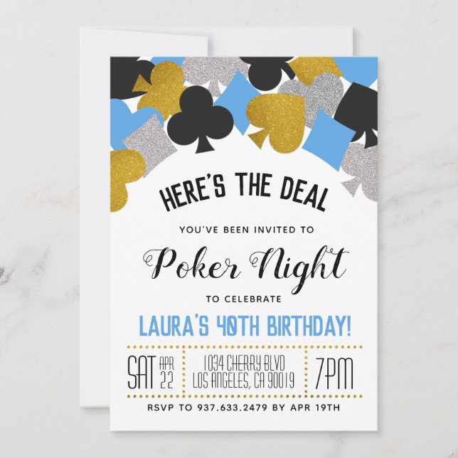 Casino Poker Invitation (Front)