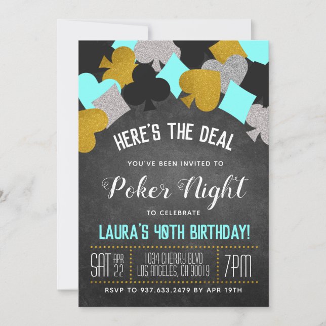 Casino Poker Invitation (Front)