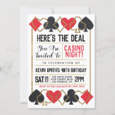 CASINO NIGHT, POKER NIGHT, GAMBLE, CARDS DICE