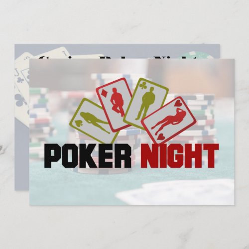 Casino Poker Night Party Invitation