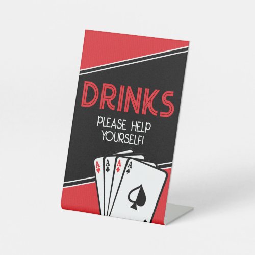 Casino Poker Party Drinks Sign
