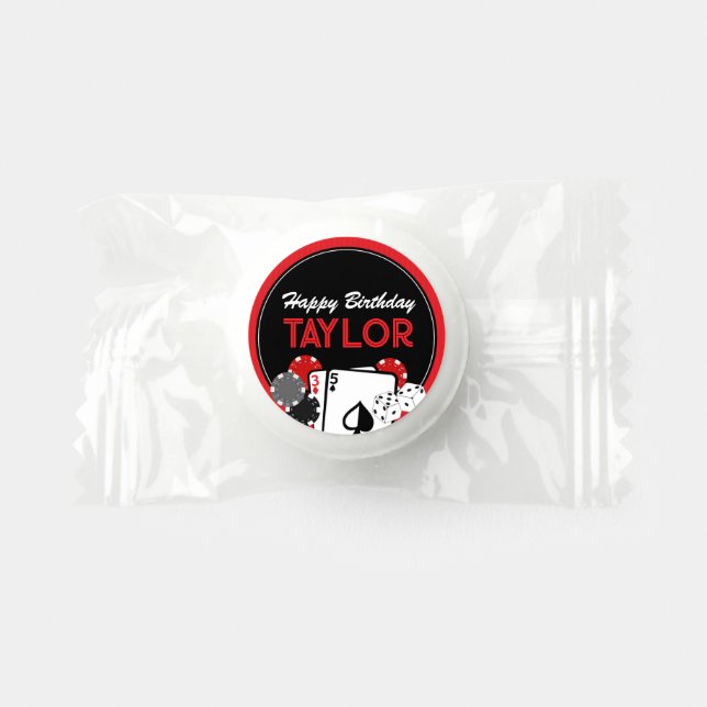 Casino Poker Party Favor Life Savor Mints (Front)
