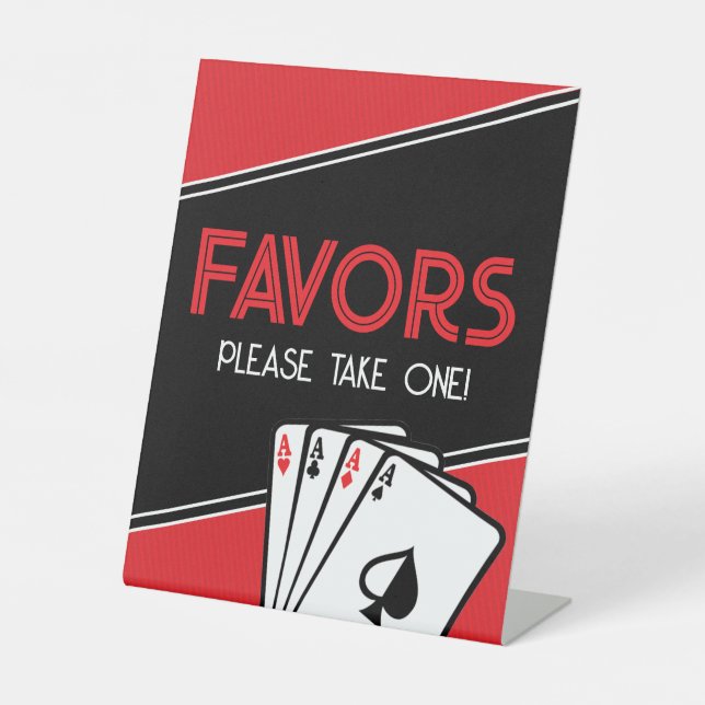 Casino Poker Party Favor Sign (Front)