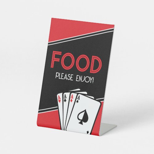 Casino Poker Party Food Sign