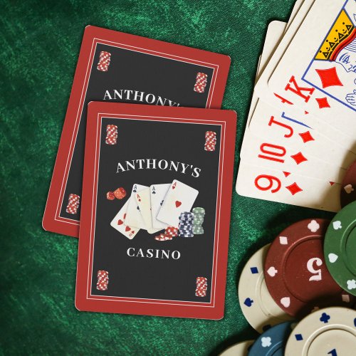 Casino Poker Party Personalized Poker Cards