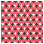 Casino Poker Playing Card Symbols Pattern Fabric