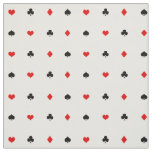 Casino Poker Playing Card Symbols Pattern Fabric