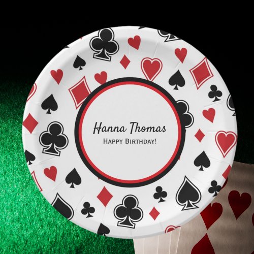 Casino Poker Theme Card Shark Birthday  Paper Plates
