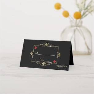 Casino Poker Vegas Art Deco Menu Option Wedding