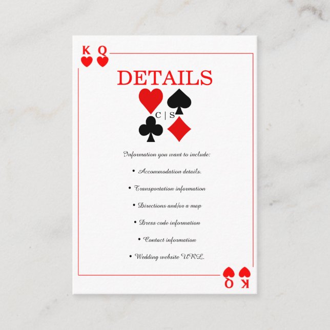 Casino Poker | Vegas | Playing Cards Enclosure  (Front)