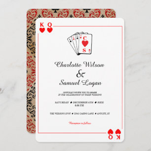 Casino Poker   Vegas Wedding  Invitation