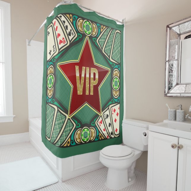 Casino Poker VIP SHOWER CURTAIN (In Situ)