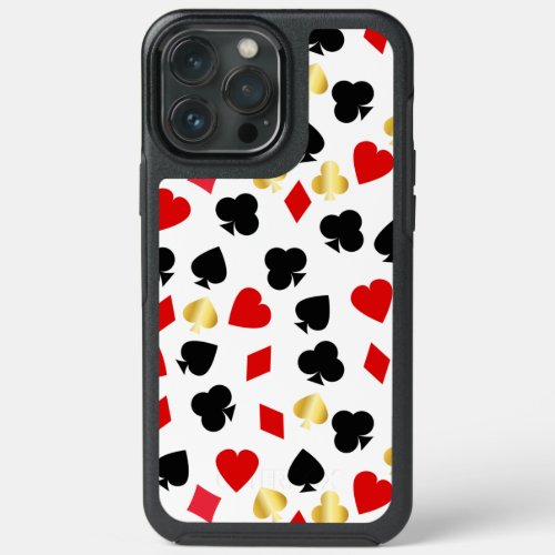 Casino Red Black and Gold Card Suit Gambling    iPhone 13 Pro Max Case