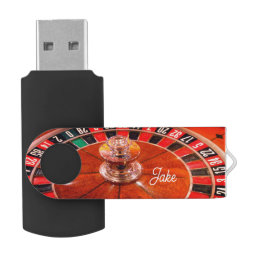 Casino roulette table photo custom USB flash drive