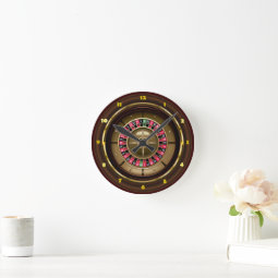 Casino Roulette Wall Clock | Zazzle