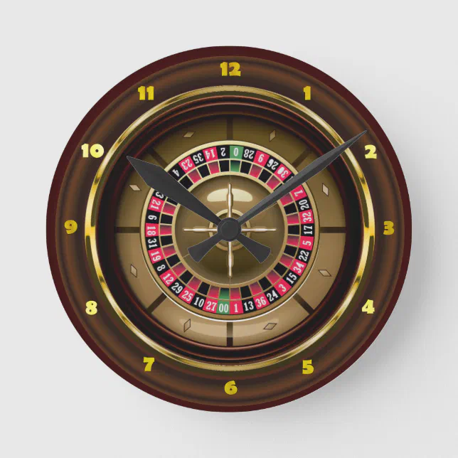 Casino Roulette Wall Clock | Zazzle