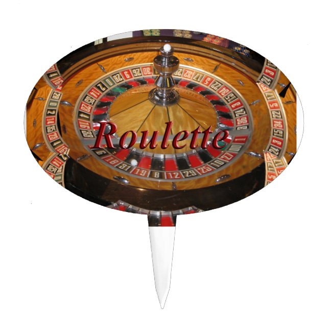 Casino Roulette wheel montage Cake Topper (Front)