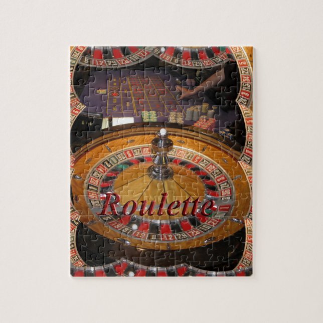 Casino Roulette wheel montage Jigsaw Puzzle (Vertical)