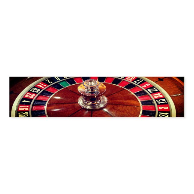 Casino roulette wheel photo napkin bands (Unfolded)