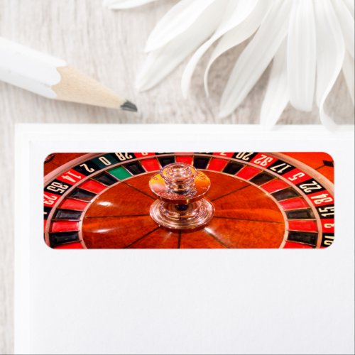 Casino roulette wheel return address stickers