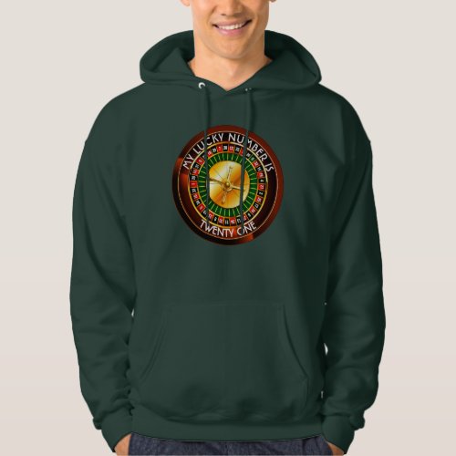 Casino Roulette Wheel With Your Lucky Number Hoodie