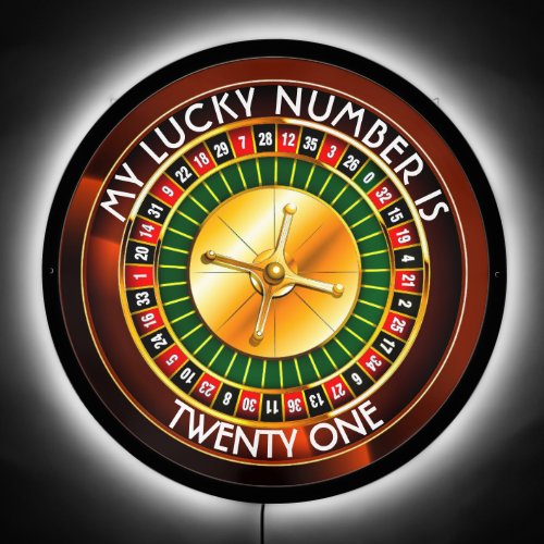 Casino Roulette Wheel With Your Lucky Number LED Sign