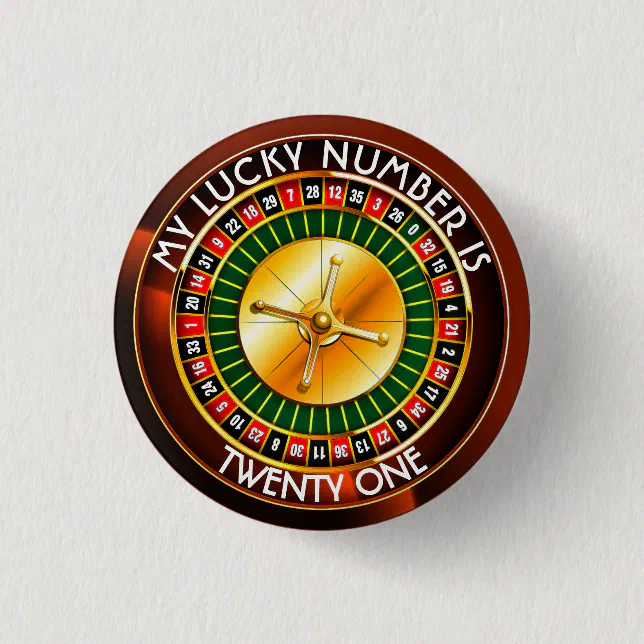 Spilla Roulette Gigante 2 1/4” – Bottone Pinback Casinò Las Vegas – Fatta A Mano USA