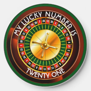 Casino Roulette Wheel With Your Lucky Number Wireless Charger