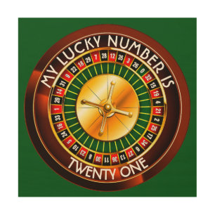 Casino Roulette Wheel With Your Lucky Number Wood Wall Decor