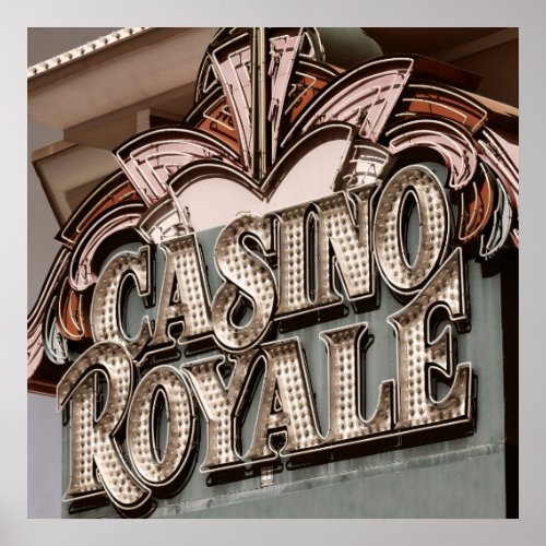 Casino Royale Las Vegas Retro Poster