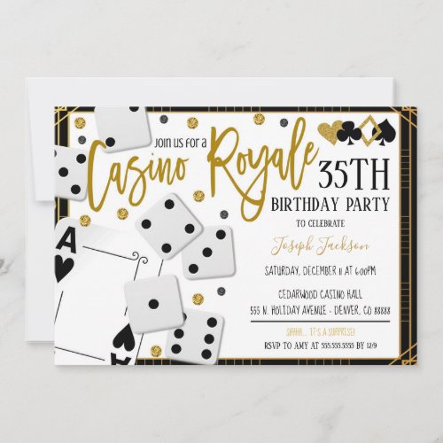 Casino Royale Night Party Invitation