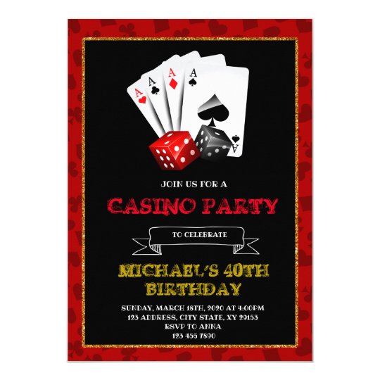 casino royale theme invitations