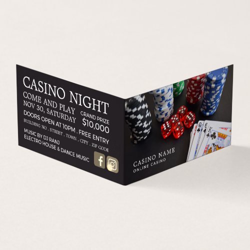 Casino Scene Casino Manager Detailed Business Card