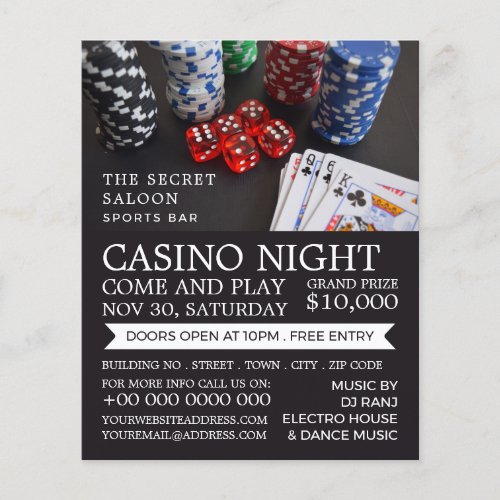 Casino Scene Casino Night Gaming Industry Flyer