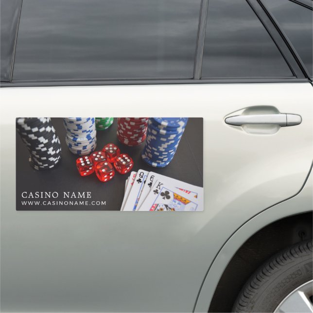 Casino Scene, Online Casino, Gaming Industry Car Magnet (In Situ)