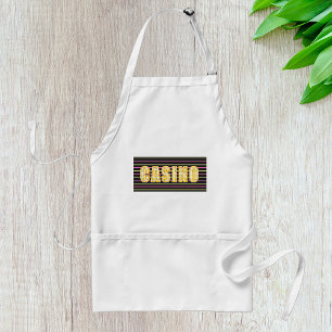 Casino Sign with Neon Polka Dot Letters Adult Apron