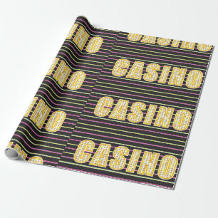 Casino Sign Wrapping Paper
