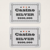Casino ~SILVER~ Poker Chip Plaque $500K (100ct) (Front & Back)