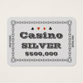 Casino ~SILVER~ Poker Chip Plaque $500K (100ct) (Front)
