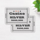 Casino ~SILVER~ Poker Chip Plaque $500K (100ct) (Desk)