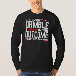 Casino Slot Machine Card Poker Chips Gambler Gambl T-Shirt