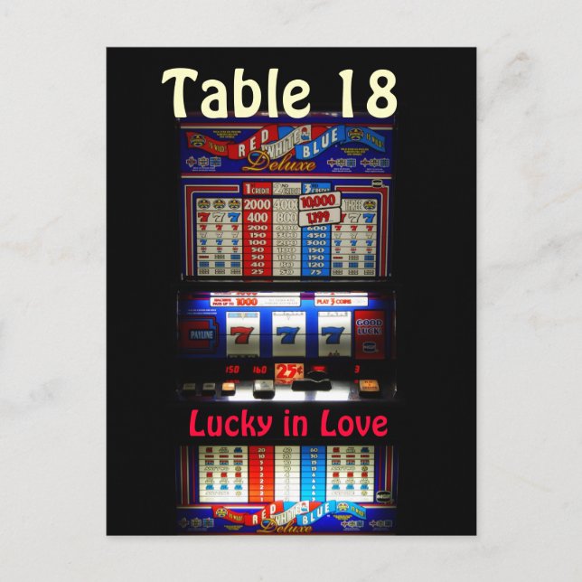 Casino Slot Machine Table Number -  Lucky in Love (Front)