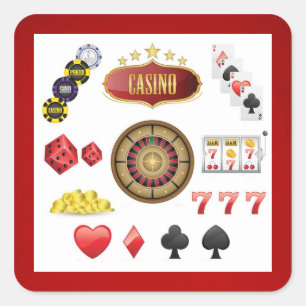 Casino Square Sticker